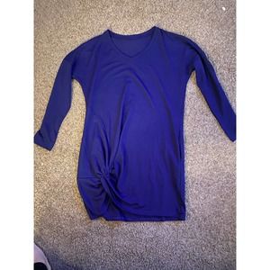 New XL blue sweater dress with knot